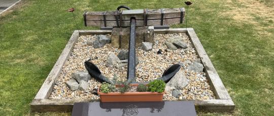 Image of iron anchor in the grounds of St. Clement's Heights