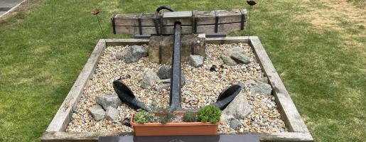 Image of iron anchor in the grounds of St. Clement's Heights